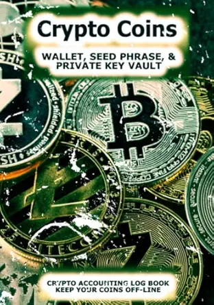 crypto coins mid size crypto currency coin record book for keeping blockchain wallets seed phrases and
