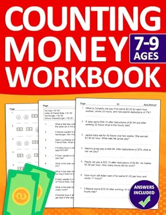 money workbook for ages 7 9 counting money workbook with money and shopping problems exercises for 2nd grade