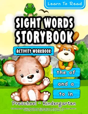 learn to read sight words storybook preschool kindergarten supplemental activity workbook only kindergarten