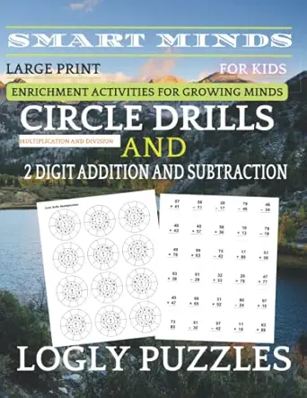 smart minds circle drillss multiplication and division and 2 digit addition and subtraction variety activity