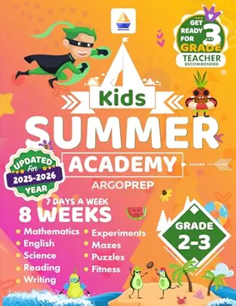 kids summer academy by argoprep grades 2 3 12 weeks of math reading science logic fitness and yoga online