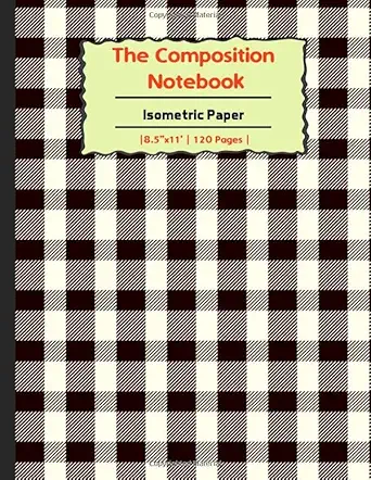 the composition book isometric paper 8vbv isometric paper for 3d designs architecture landscaping maths