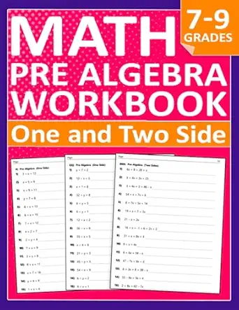 pre algebra workbook for grades 7 9 with answers pre algebra math practice workbook for 7th 8th and 9th