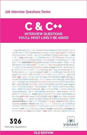 c and c++ interview questions youll most likely be asked 3rd edition vibrant publishers 1946383139,
