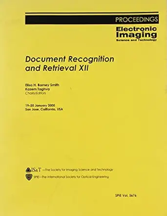 document recognition and retrieval xii 1st edition elisa h barney smith 0819456497, 978-0819456496