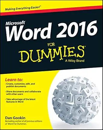 word 2016 for dummies 1st edition dan gookin 1119076897, 978-1119076896