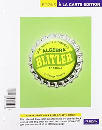 introductory and intermediate algebra for college students books a la carte edition student edition robert