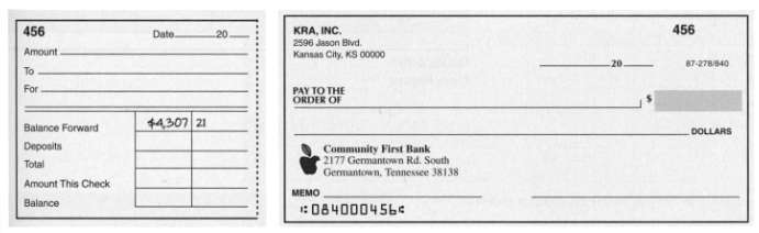 Write a check (Figure 4 - 42) dated June 13,