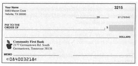 Write a check dated June 20, 20XX, to Ronald H.