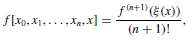 fintl) (E(x)) (n + 1)! flxo. X....XaX] (n+1) = 