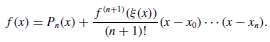Show thatFor some Î¾(x). [From Eq. (3.3),Considering the interpolation polynomial
