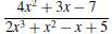 Express the following rational functions in continued-fraction form:
a. 
b. 
c.