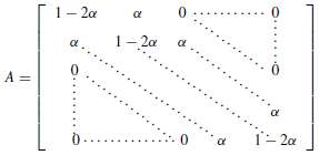 The (m ˆ’ 1) Ã— (m ˆ’ 1) tridiagonal matrixis