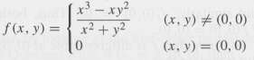 Prove that
is continuous on R2 and has first-order partial derivatives