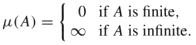 Suppose that ( = {(1, (2,...}, and let A be