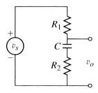 Obtain the model of the voltage vo, given the supply