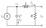 Obtain the model of the voltage vo given the supply