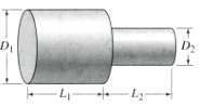 The copper shaft shown in Figure consists of two cylinders