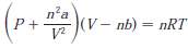 (a) The van der Waals equation for moles of a