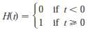 The Heaviside function H is defined by
It is used in