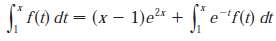 If f is a continuous function such that
for all x,
