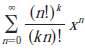 If k is a positive integer, find the radius of