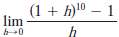 Each limit represents the derivative of some function f at