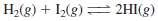 The equilibrium constant Kc for the equationis 1.84 at 425oC.
