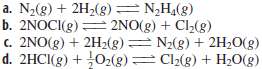 Write equilibrium-constant expressions Kc for each of the following reactions.