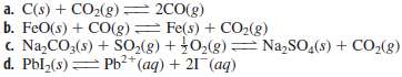 Write the expression for the equilibrium constant Kc for each