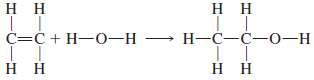 A commercial process for preparing ethanol (ethyl alcohol), C2H5OH, consists