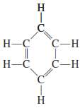 One resonance formula of benzene, C6H6, is
What is the other