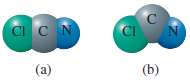 Which of the following molecular models correctly depicts the geometry