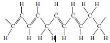 Use resonance formulas to explain why polyacetylene has delocalized molecular