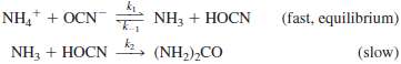 Urea, (NH2)2CO, can be prepared by heating ammonium cyanate, NH4OCN.
NH4OCN