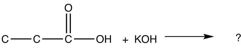 Complete this chemical reaction.