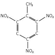 The actual name for the explosive TNT is 2,4,6-trinitrotoluene. If