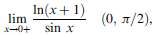 Evaluate the following limits, where the domain of the quotient