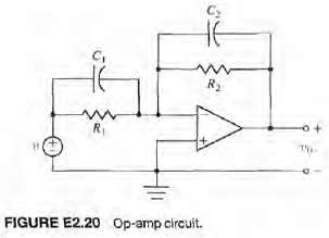 Determine the transfer function V0(s)/V(s) of the operational amplifier circuit