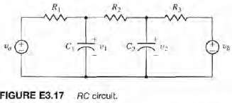 Determine a state variable differential matrix equation for the circuit