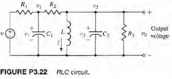 Determine a state variable model for the circuit shown in