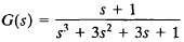 Determine a transfer function representation for the following state variable
