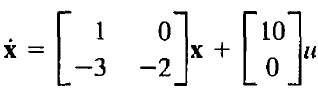 Consider the second-order systemy = [1 0]x + [0]«.Determine the