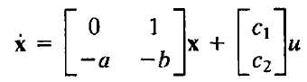 Consider the second-order systemy = [1 0]x + [0]«.The parameters