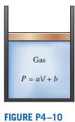 A gas is compressed from an initial volume of 0.42