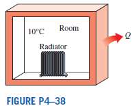 A 40-L electrical radiator containing heating oil is placed in