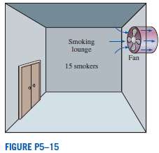 A smoking lounge is to accommodate 15 heavy smokers. The