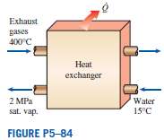 Hot exhaust gases of an internal combustion engine are to