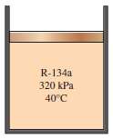 Refrigerant-134a at 320 kPa and 40°C undergoes an isothermal process