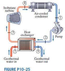 A binary geothermal power plant uses geothermal water at 160°C